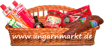 ungarische Spezialitäten, Gewürze, Salami, Palinka, Weine